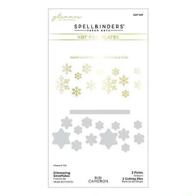 Image of Spellbinders Glimmering Snowflakes Hot Foil Plate &amp; Die Set from The Bibi&#039;s Collection by Bibi Cameron