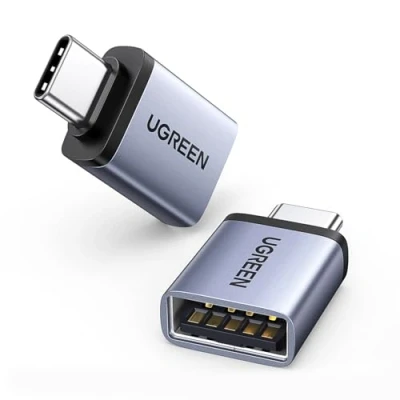 Image of UGREEN 10Gbps USB C to Adapter 2 Pack, Aluminum Male 3.2 Female Adaptor Thunderbolt 4/3 OTG Converter Compatible with iPhone15/16, MacBook Pro/Air22/23, iPad Pro/Mini and More(Gray)