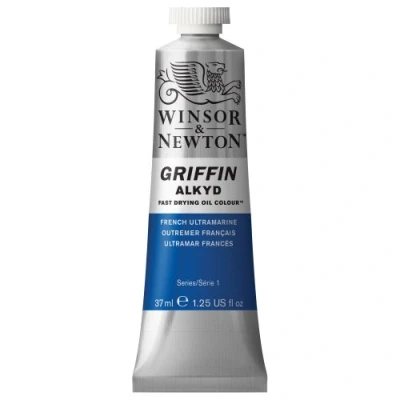 Image of Winsor &amp; Newton Griffin 37ml Alkyd Fast Drying Oil Colour Tube French Ultramarine