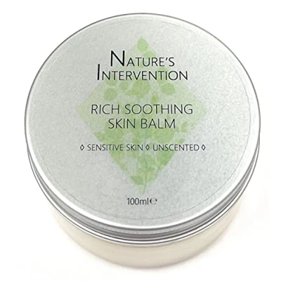 Image of Nature&#039;s Intervention Rich Soothing Balm 100% Natural, Shea, Cocoa, Beeswax, Herbal Oils. Protects, Hydrates, Soothes, Repairs. Unscented. Ideal for Sensitive Skin. 100ml