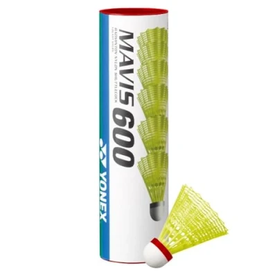 Image of Yonex Mavis 600 Shuttlecocks 6 Tube FAST, YELLOW