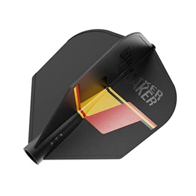 Image of Target Darts Unisex Dimitri Van Den Bergh 8 Shafts and Dart Flights, Black, No.6 UK
