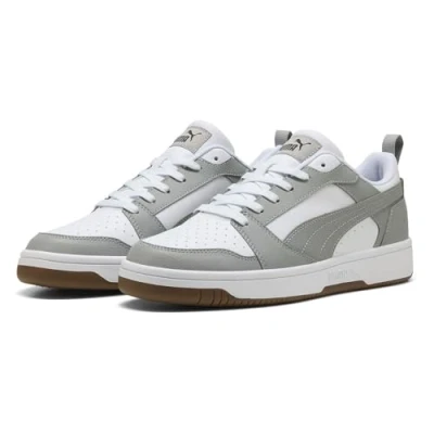 Image of PUMA Unisex Rebound V6 Low Sneaker, White Gray Echo Black, 13 UK