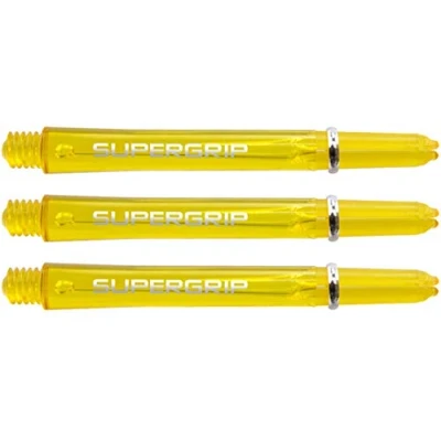 Image of Harrows Supergrip Dart Shafts Yellow Midi 5 Set (15 Stems)