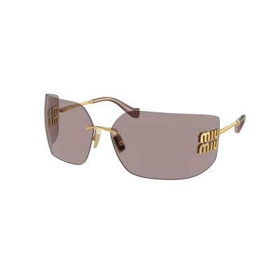 Image of Sunglasses miu Mu 54ys col. 5ak06i Woman GÃ©omÃ©trique Gold