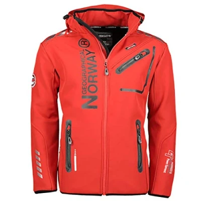 Image of Geographical Norway Rivoli for Men, Men&#039;s Jacket, Red/Black, S