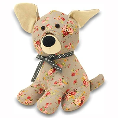 Image of Riva Paoletti Floral Dog Doorstop Heavyweight Sand Filling 100% Polyester 19 x 26 16cm (7&quot; 10&quot; 6&quot; inches) Designed in the UK