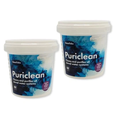 Image of 2 x Puriclean 100g Water Tank Purification Treatment System Cleaner (Twin pack)
