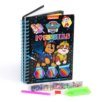 Image of Bookoli PAW Patrol I Love Crystals Book Diamond Painting for Kids Children&#039;s Craft Activity Ages 6 to 9 with Pawsome Colouring &amp; Over 2000