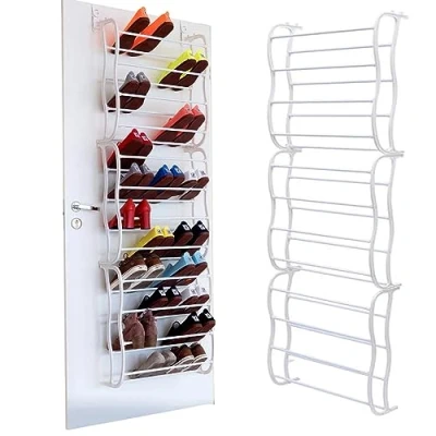 Image of NTEK Hanging Shoe Rack 36 Pair Over Door 12 Tier Shelf Holder the Organiser Organizer Storage