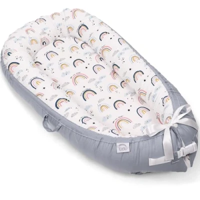 Image of EAQ Baby Nest Pod for Newborn,Baby Sleep Soft Breathable 100% Cotton Napping or Traveling 0 12 Months,Travel &amp; Essential Gift Newborn