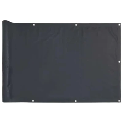 Image of vidaXL Garden Privacy Screen Balcony Sunshade Anthracite 400x75 cm PVC Weather &amp; UV Resistant Easy Install for Patio/Garden