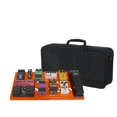 Image of Gator Aluminum Guitar Pedal Board with Carry Bag Large: 23.75&quot; x 10.66&quot; Orange Pedalboards (GPB BAK OR)