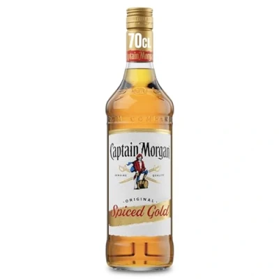 Image of Captain Morgan Original Spiced Gold 35% vol 70cl Caribbean Rum Based Spirit Drink with Spice Vanilla Flavours &amp; Brown Sugar Recommended for Drinks or a Cocktail