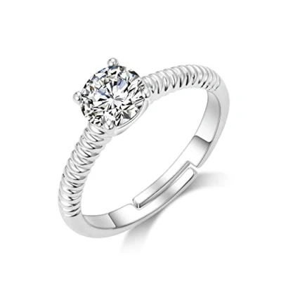 Image of Philip Jones Adjustable Crystal Ring Created with Zircondia® Crystals
