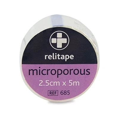 Image of Reliance Medical Relitape REL685 Microporous Tape, Unboxed, 2.5 cm W x 5 m L