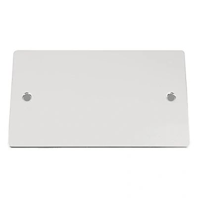 Image of Electrical Blanking Plate Double 2 Gang Polished Chrome Flat