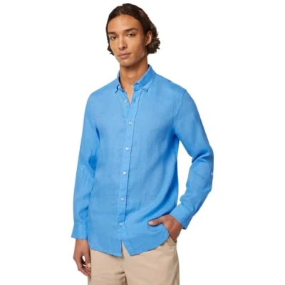 Image of Scotch and Soda Linnen Overhemd Blue size S