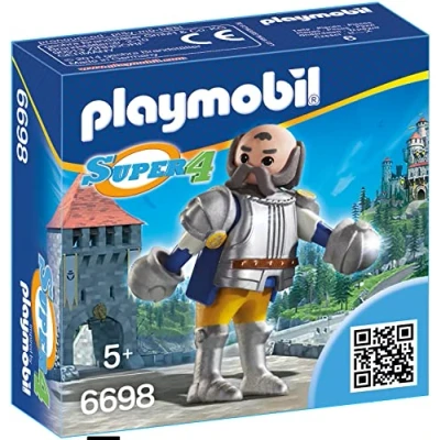 Image of Playmobil 6698 SUPER 4 Royal Guard Sir Ulf, Fun Imaginative Role Play, PlaySets Suitable for Children Ages 4+