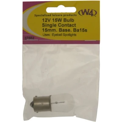 Image of W4 BA15S 12V 15W Bulb Transparent