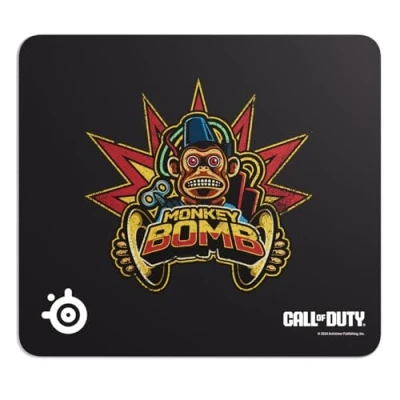 Image of SteelSeries QcK Gaming Mouse Pad Call of Duty® Monkey Bomb Edition Limited Free In Game Item Non Slip Rubber Base Peak Tracking and Stability Optimized For Sensors