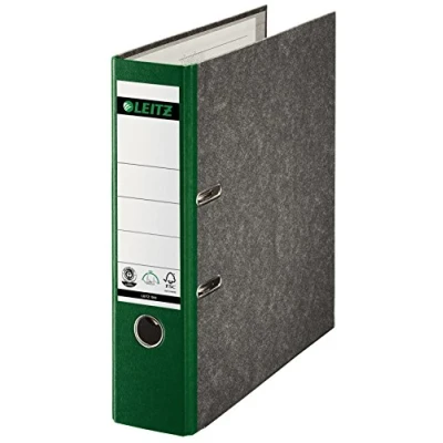 Image of Leitz Lever Arch File, Green, Cardboard A4, 8 cm spine, 10800055