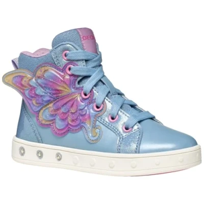 Image of Geox Skylin Hightop trainers Light avio/multicoloured for kids, Size: 13K, avio/multi/coloured shoes