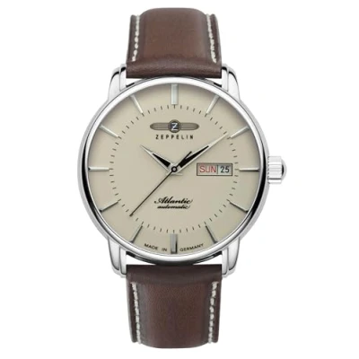 Image of Zeppelin Men Analog Automatic Watch with Leather Strap 8466 5