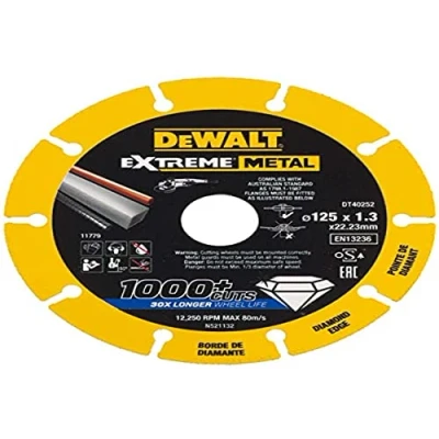 Image of DeWALT DT40254 QZ Diamond Cutting Disc 180x1.5mm, Black/Yellow