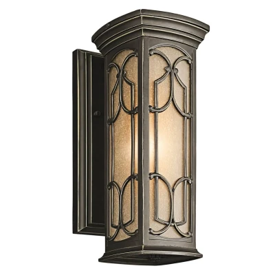 Image of Franceasi 1 Light Outdoor Small Wall Lantern Olde Bronze IP44, E27