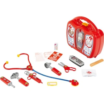 Image of Theo Klein Doctor&#039;s case with mobile phone I Robust stethoscope, syringe and much more battery powered sound Dimensions: 27 cm x 24 10 Toy for children aged 3 years up