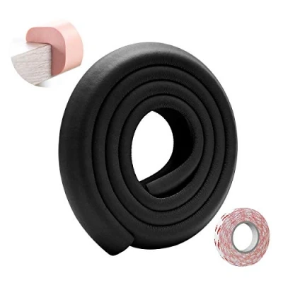 Image of SONARIN Baby Safety Edge &amp; Corner Guards,2M/6.6ft Protectors Furniture Table L Shape with Strong Adhesive Tape,Colorful Child Protection(Black)