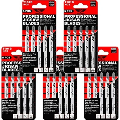 Image of 25 x TopsTools T101B Jigsaw Blades Compatible with Bosch Dewalt Makita Milwaukee and Many More