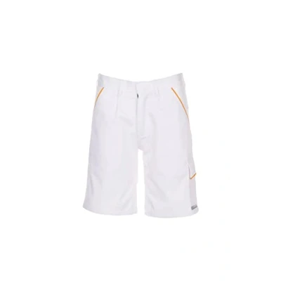 Image of Planam 2377056 Size X Large &quot;Highline&quot; Shorts Pure White/Yellow