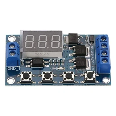Image of Powerful Pulse Signal Cycle Delay Timer Switch 12V 24V Time Relay with STOP Function