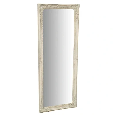 Image of Biscottini Wall Mirror L36XPR5XH82.5 Antique White Finish Home Decor Bedroom Bathroom