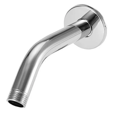 Image of Cafopgrill Shower Head Extension Arm, Stainless Steel Round Top, G 1/2&quot; Thread, Chrome plated, Rain Setting, Wall Mount