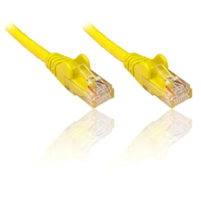 Image of PremiumCord Network Cable, Ethernet, LAN &amp; Patch Cable Cat6, UTP, Fast Flexible Robust RJ45 1Gbit/S, AWG 26/7, Copper 100% Cu, Yellow, 0.25 m