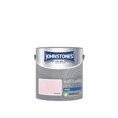 Image of Johnstone&#039;s Wall and Ceiling Paint Matt Interior Contemporary Finish Suitable for Walls Ceilings Rosebud 2.5 L