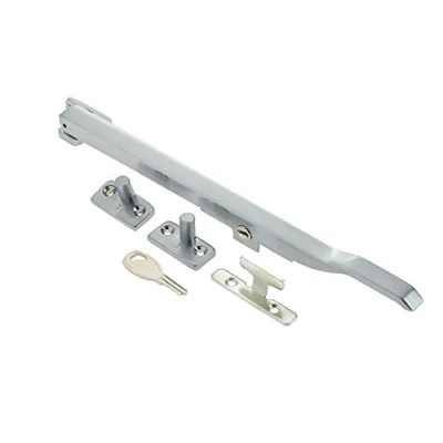 Image of Modern Contemporary Design Lockable Casement Window Stay 10&quot; 250mm (Satin Chrome)