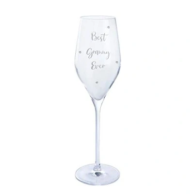 Image of Dartington Personalised Best Granny Ever Prosecco Glass With Crystal Detailing Add Optional Message