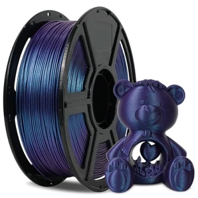 Image of FLASHFORGE 3D Printer Filament Chameleon PLA Color Shift 1.75mm, Changes with Light and Angles, 1KG Spool (2.2lbs), Dimensional Accuracy +/ 0.02mm for FDM Printers (Nebula Purple)