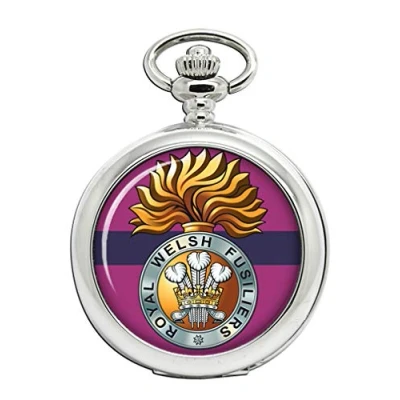 Image of Giftshop UK Royal Welsh Fusiliers, British Army Full Hunter Pocket Watch
