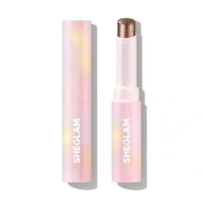 Image of SHEGLAM Crystal Jelly Glaze Eye Shadow Stick Eyeliner Brightener Pencil with Brush Easy to Blend Long Lasting Shimmer Bronze Dust