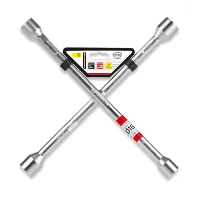 Image of HEYNER Germany Heavy Duty 4 Way Car Wheel Tyre Cross X Wrench Lug Brace Bolt Nut H420000