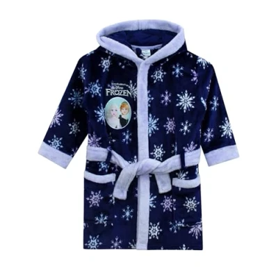 Image of Disney Frozen Dressing Gown Anna And Elsa Girls Princess Gowns For Kids Blue 2 3 Years