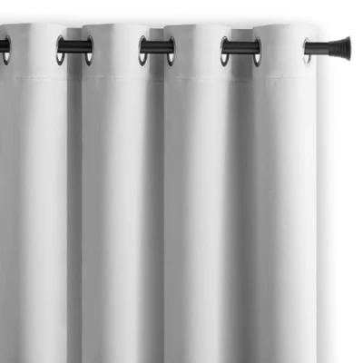 Image of AmeliaHome Curtain Pack of 1 Opaque, Polyester, White, Ösen 140x175