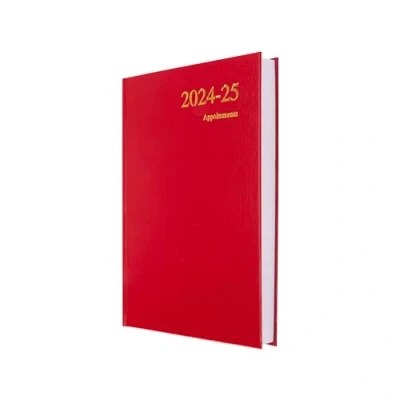 Image of Collins Essential A5 Academic Year 2024 25 Day a Page Diary Red Mid Planner for Students and Teachers ESSA51M.15 2425 July to 2025