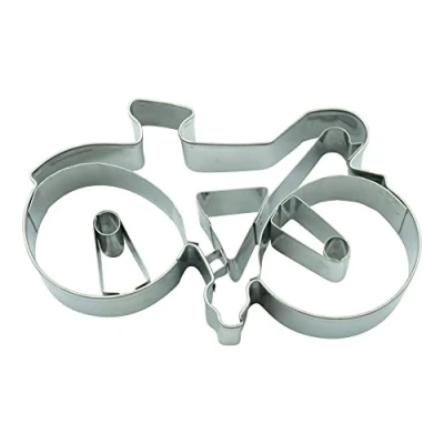 Image of BekkiB Cookie Cutter, Stainless Steel Bicycle Shape, 9.3 x 5.6 cm, for Biscuits and Cookies