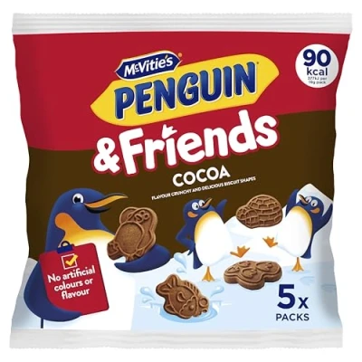 Image of McVitie&#039;s Mini Penguin Cocoa Multipack Biscuits 5 x 20g, 100g